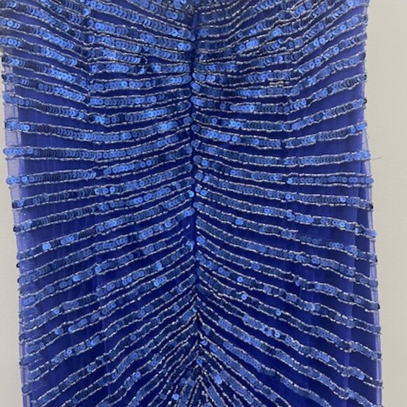 Sherri Hill Formal Gown Style 1714 Sapphire Size 16 NWT - Picture 5 of 9